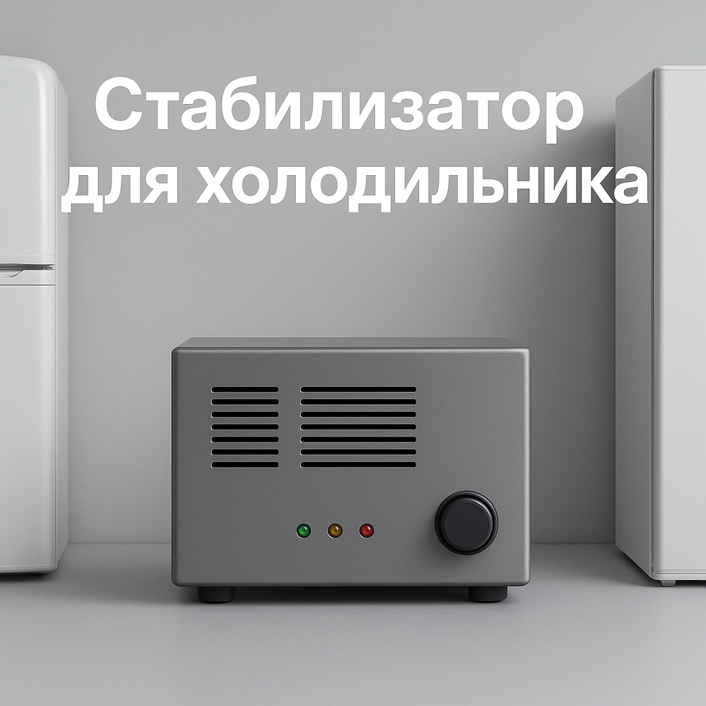 Стабилизатор напряжения Энергия АСН-1500, установленный рядом с холодильником